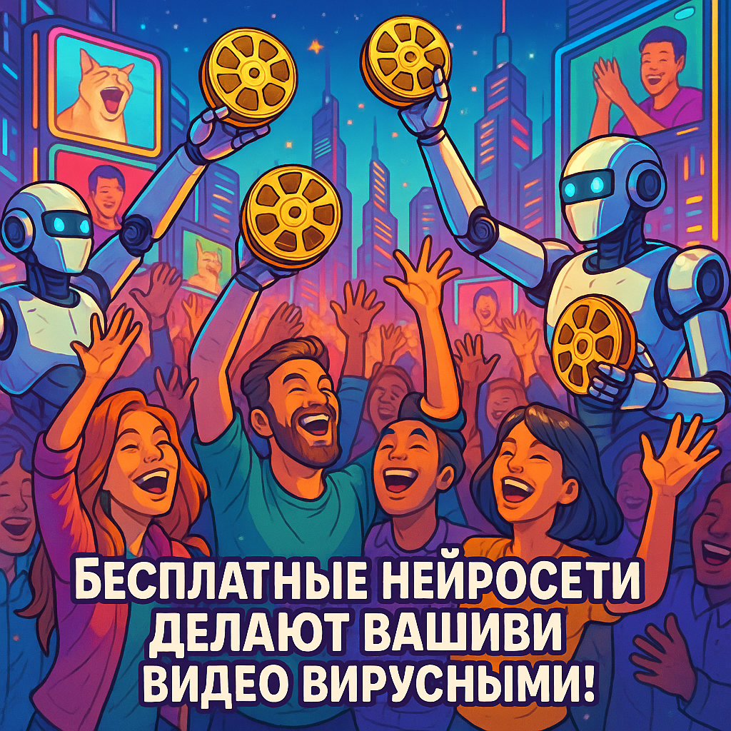 обложка для статьи про Бесплатные нейросети для создания видео: лучшие сервисы и советы 2024