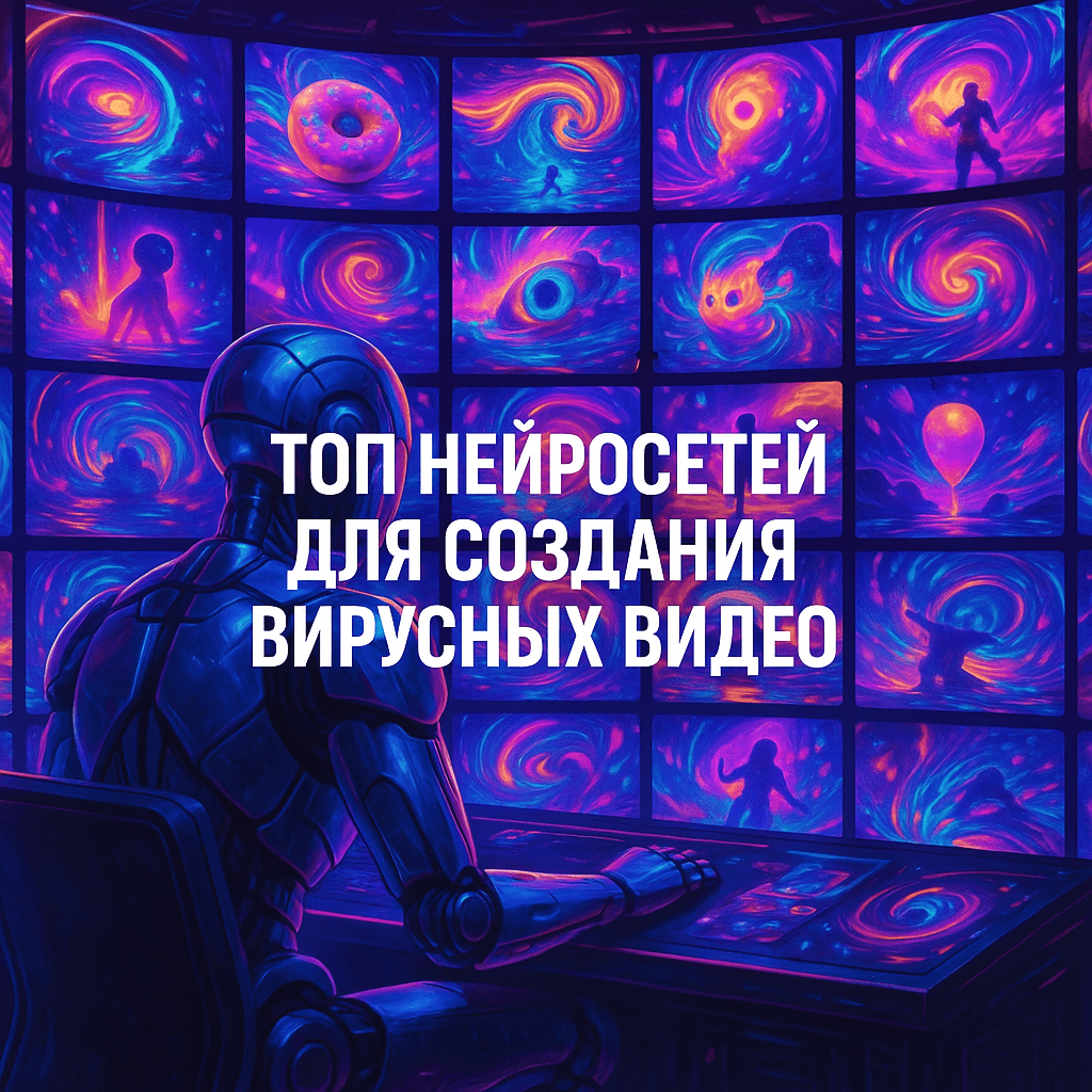 обложка для статьи про Лучшие нейросети для создания видео: рейтинг сервисов 2025