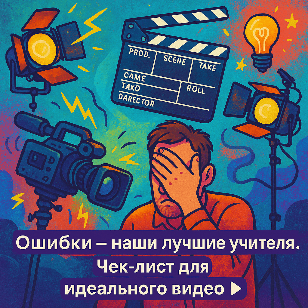 обложка для статьи про Ошибки при создании продающего видео: главные промахи и советы по исправлению