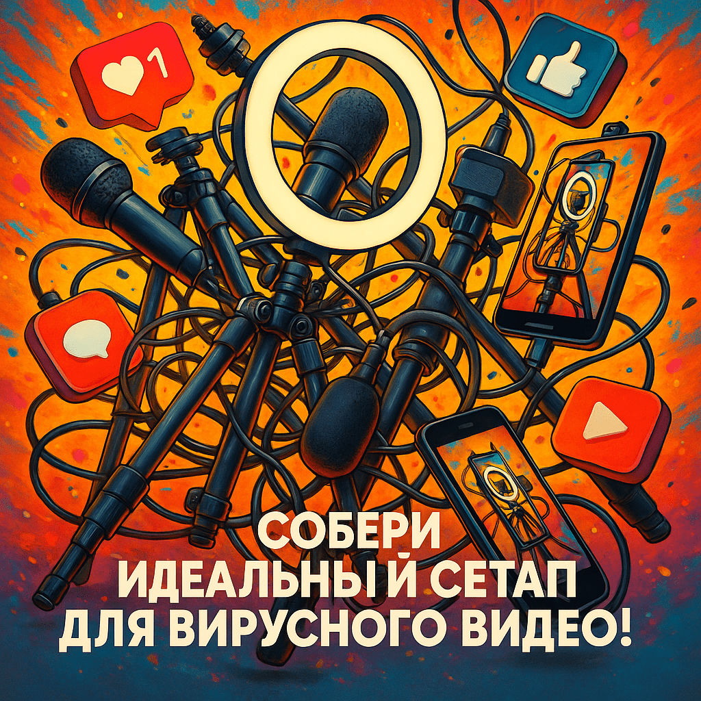 обложка для статьи про Оборудование для съемки видео: техники, свет, суфлер и хромакей