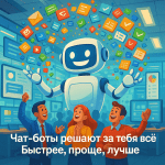обложка для статьи про Чат-боты для бизнеса: возможности и преимущества внедрения в 2025