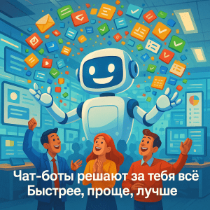 обложка для статьи про Чат-боты для бизнеса: возможности и преимущества внедрения в 2025
